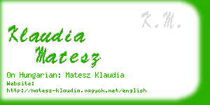 klaudia matesz business card